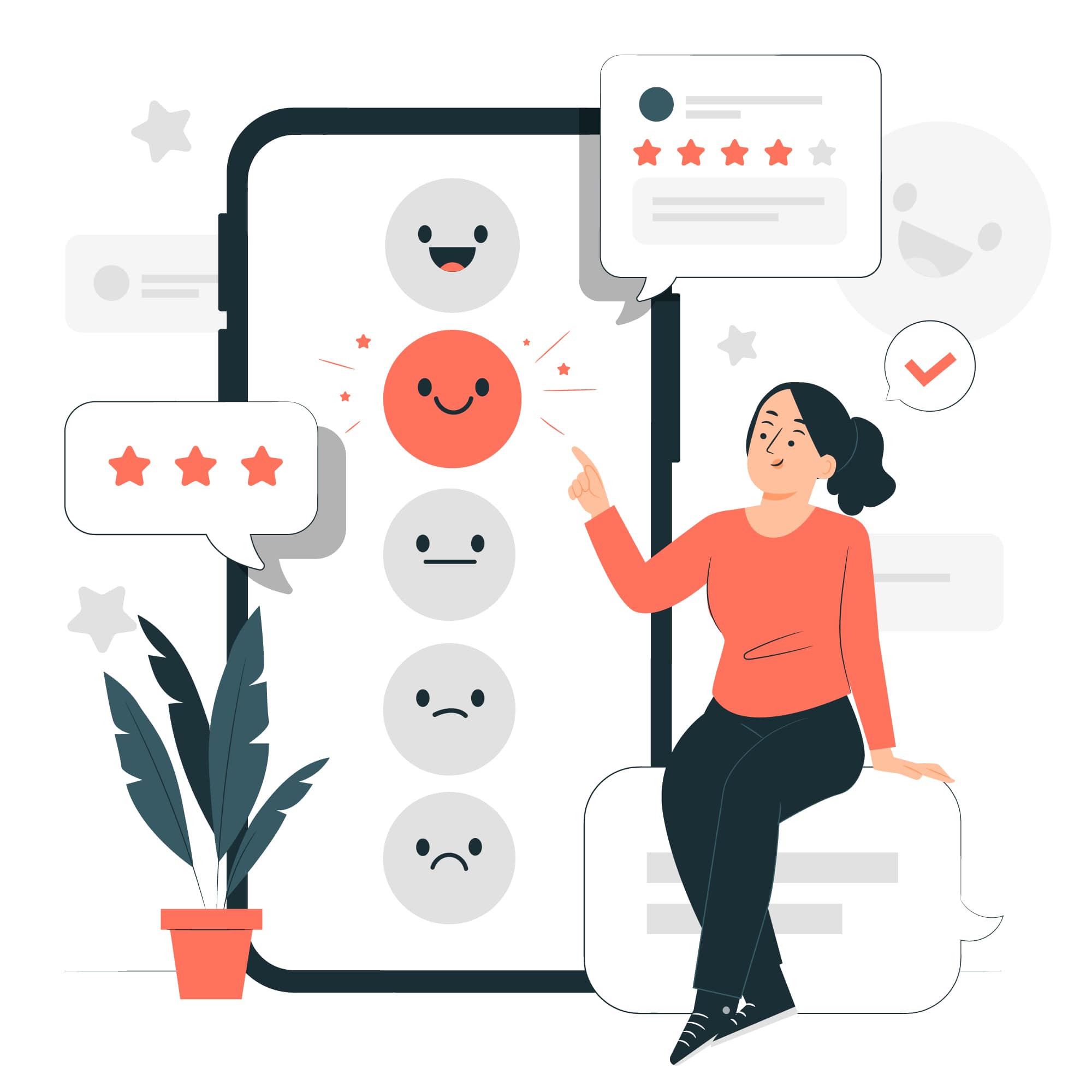 Client providing feedback